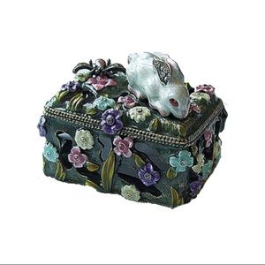 Bunny and Dragonfly Trinket Box